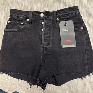 Levi’s black denim shorts